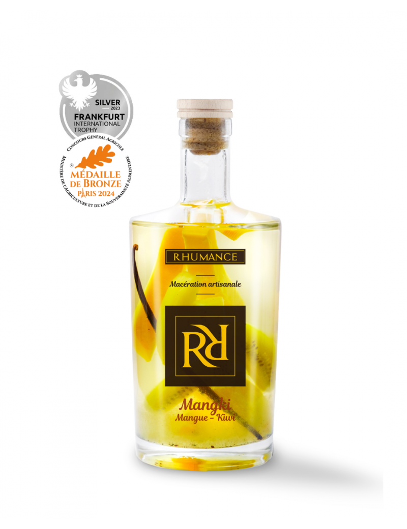 Rhum arrangé Mangki (mangue Kent - kiwi vert bio) Rhum arrangé Mangki (mangue Kent - kiwi vert bio)